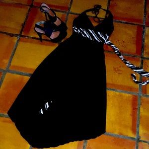 Cute vintage short long back dress backless